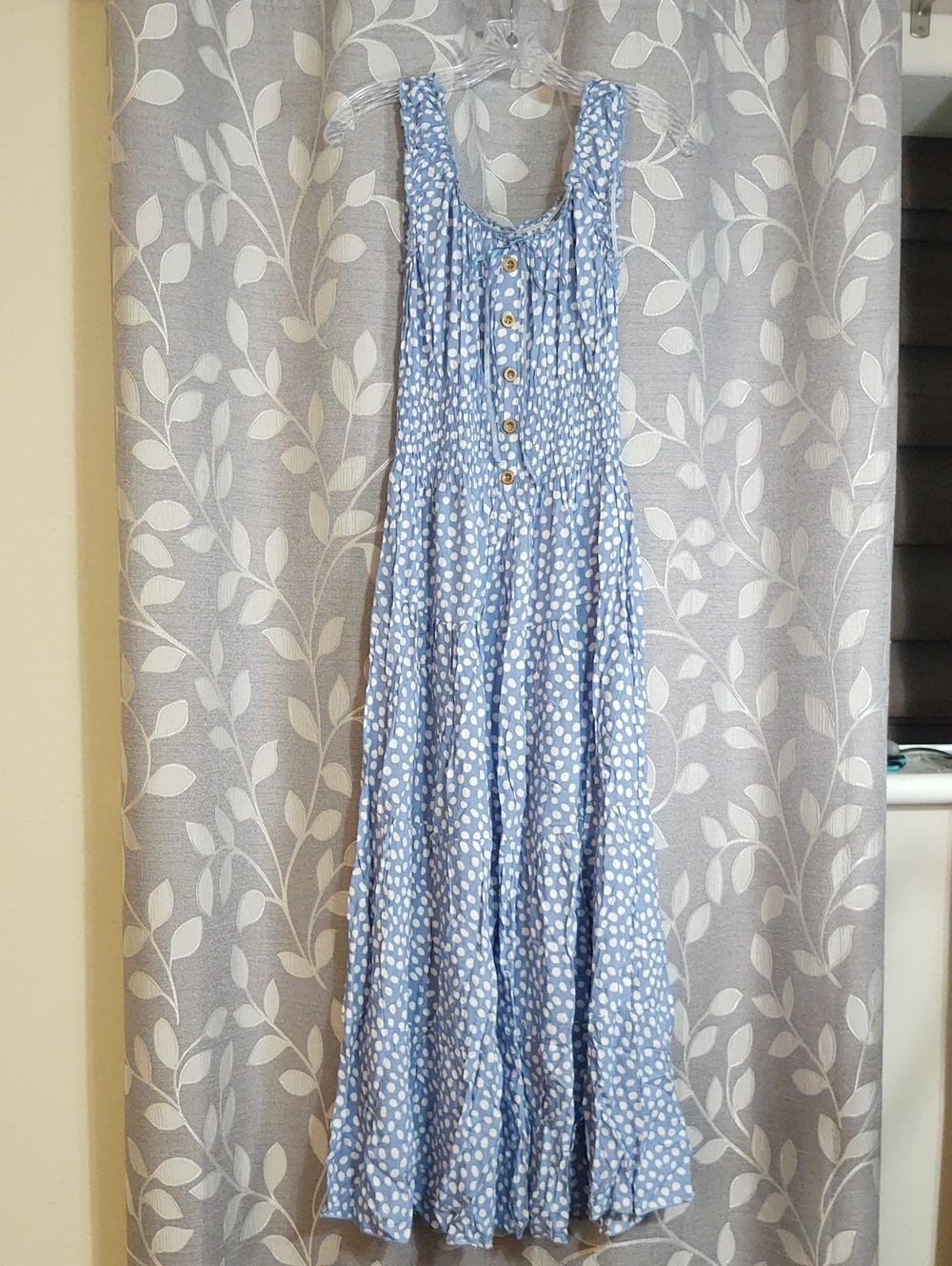 Ostoo Women's Blue Polka Dot Dress size M